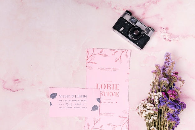 Free Beautiful Save The Date Card Mockup Psd