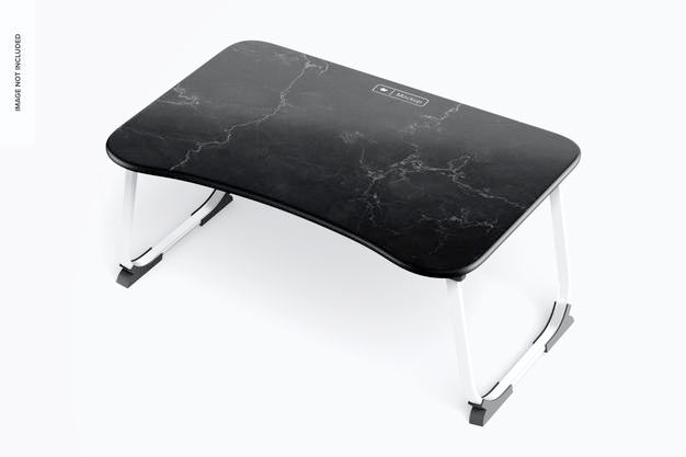 Free Bed Table Tray Mockup, Perspective View Psd