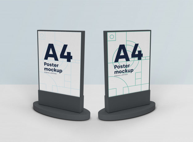 Free Billboards Mockups Scene 3D Psd