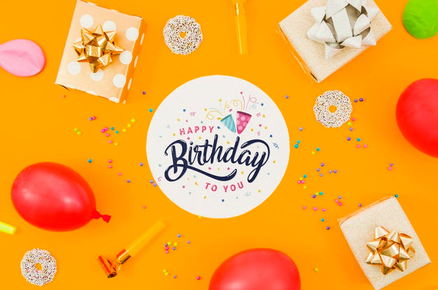 Free Birthday Party Celebration With Mock-Up Psd