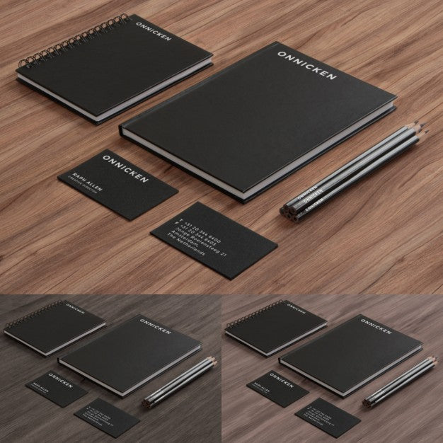 Free Black And Elegant Corporative Stationery Psd