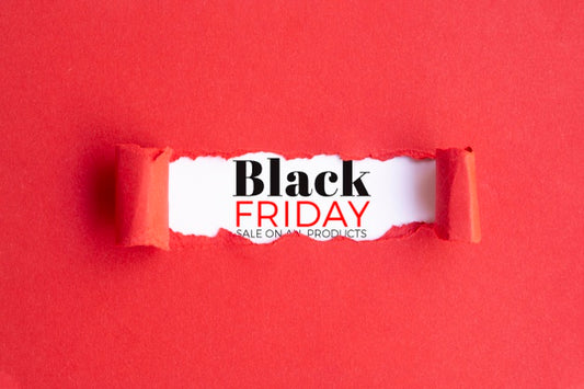 Free Black Friday Concept With Red Background Psd