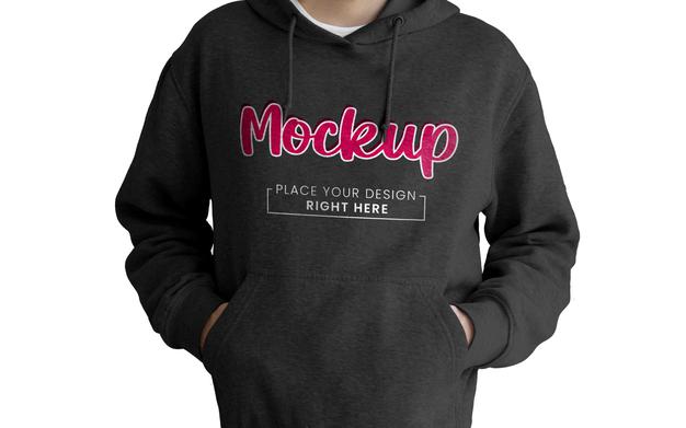 Free Black Hoodie Mockup Psd