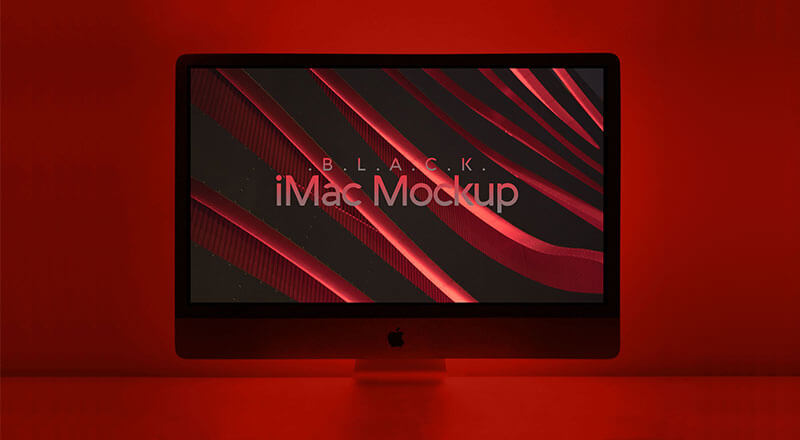 Free Black Imac Pro Mockup Psd