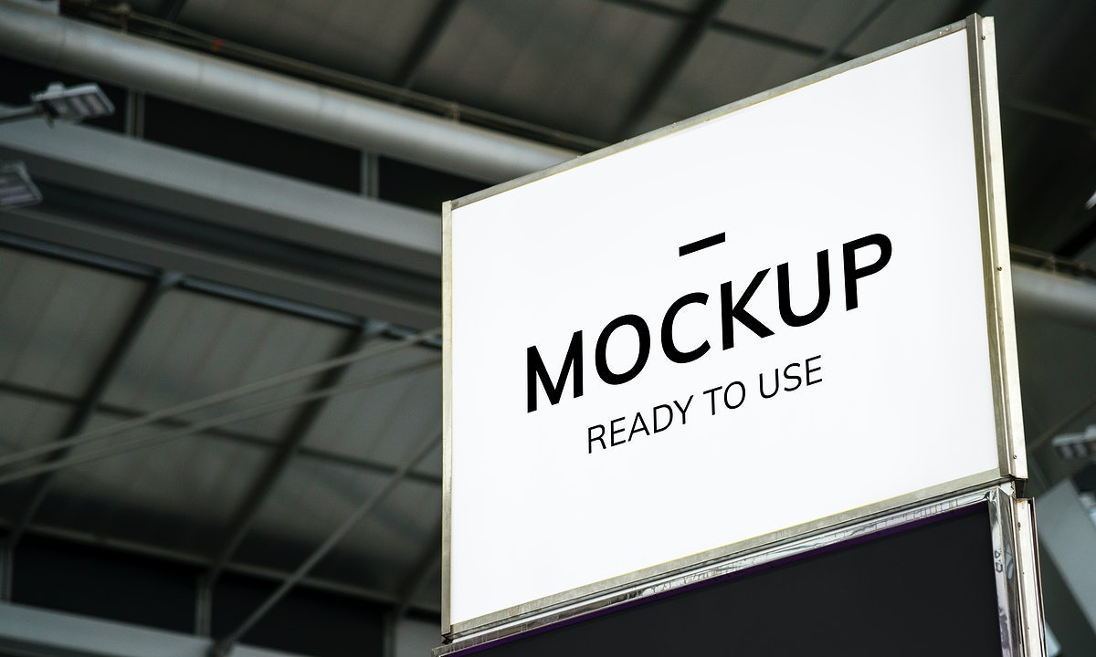 Free Blank Billboard Mockup