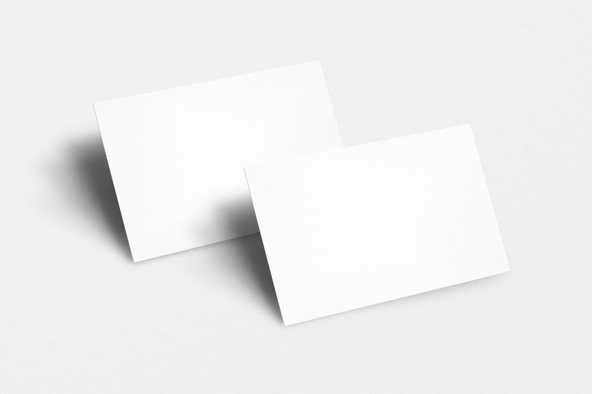 Free Blank Business Card Mockup Psd In White Tone With Front And Rear View