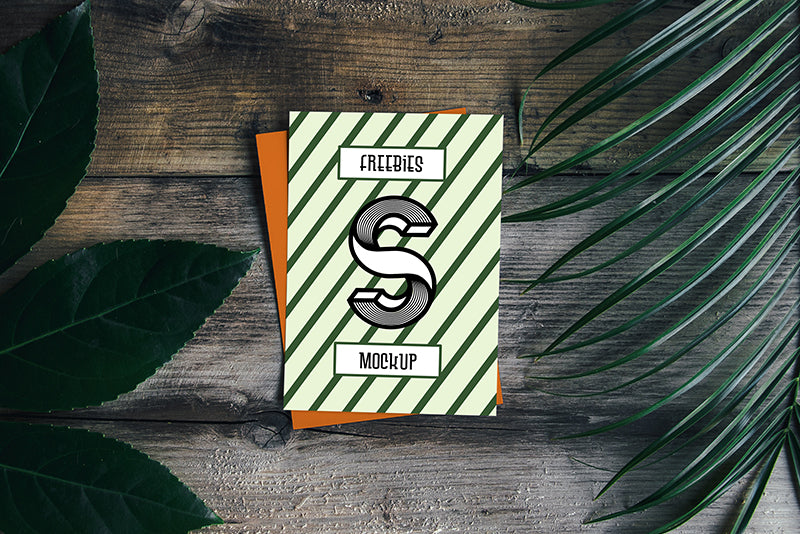 Free Blank Card Psd Mockup