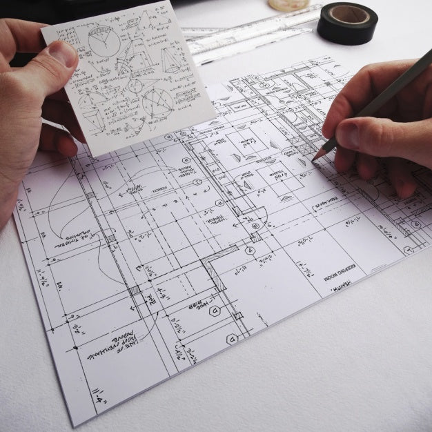 Free Blueprint Realistic Presentation Psd