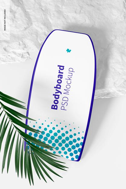 Free Bodyboard Mockup, Top View Psd