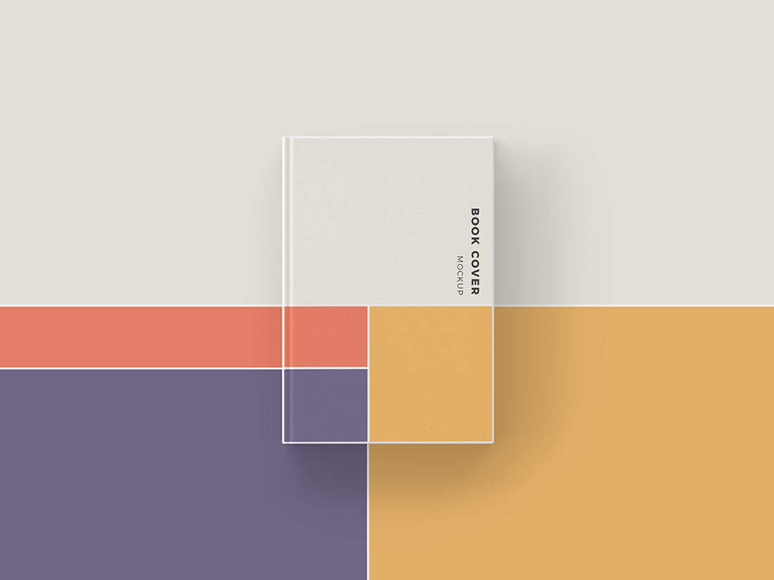Free Book Cover Top View Mockup