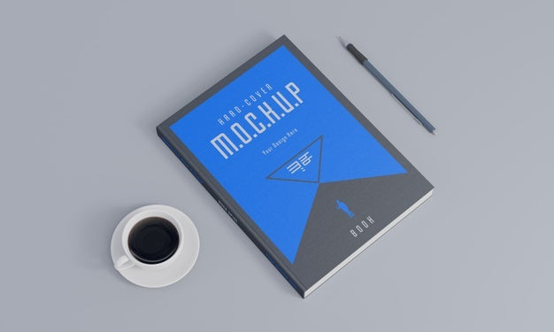 Free Book Stationery Desing Mockup Psd