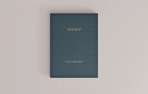 Free Book With Bookmark Design Mockup Psd