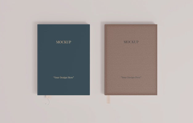 Free Book With Bookmark Design Mockup Psd