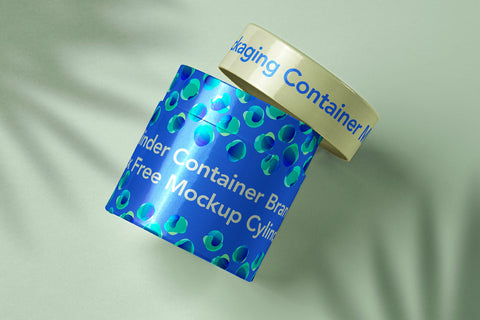Free Branding Cylinder Psd Box Mockup