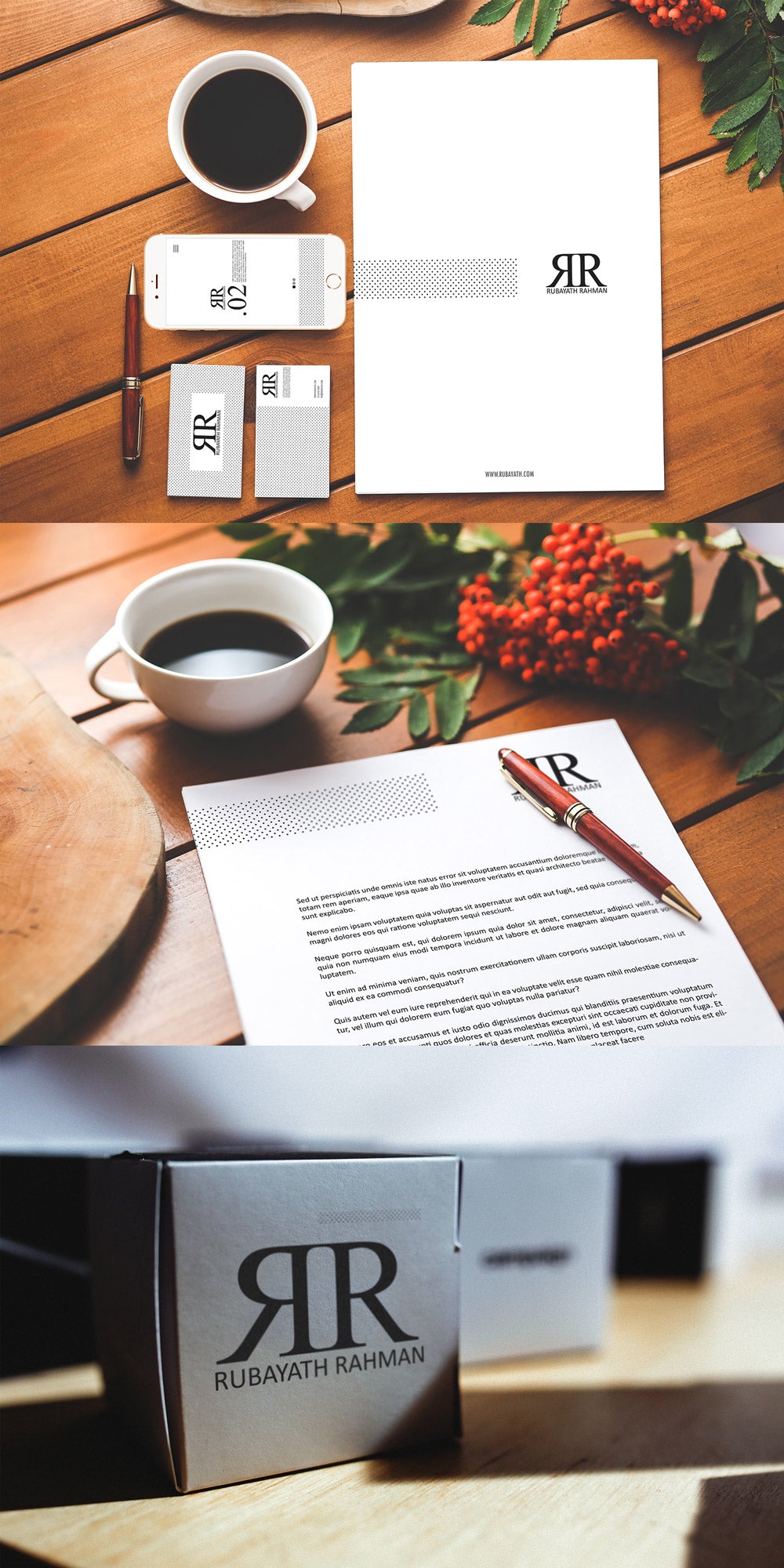 Free Clean Branding Identity Presentation Mockup