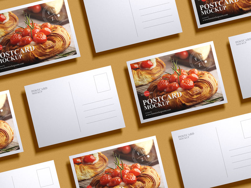 Free Branding Postcard Mockup