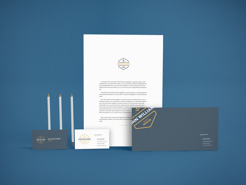 Free Branding Stationery Psd Mockup