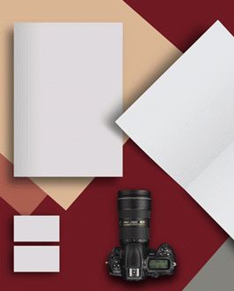 Free Brochure Title & Inside With Business Card Mockup