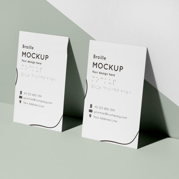 Free Business Cards With Embossed Braille Writing Psd
