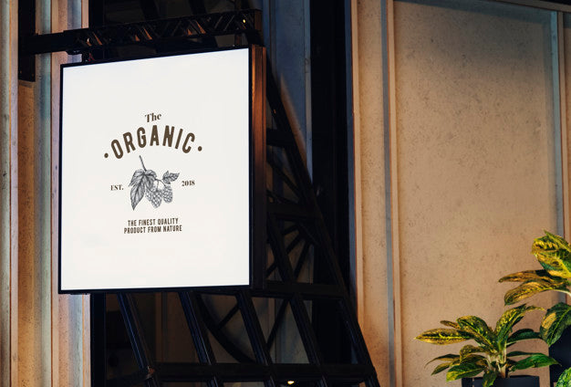 Free Business Logo Marker Signage Mockup Psd