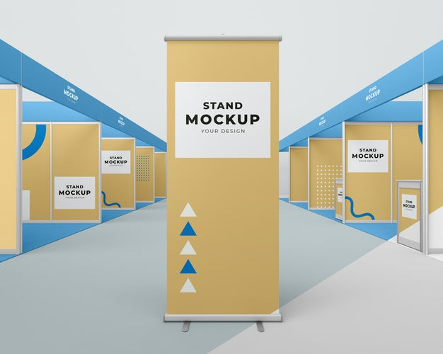 Free Business Stand And Booth Mock-Up Psd