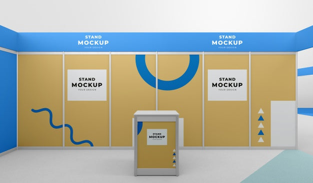 Free Business Stand And Booth Mock-Up Psd