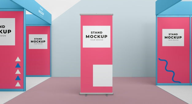 Free Business Stand And Booth Mock-Up Psd