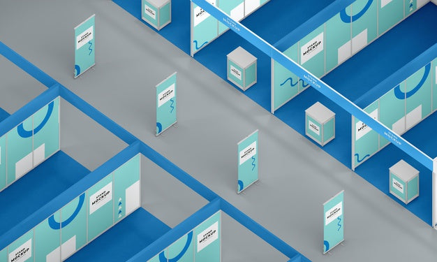 Free Business Stand And Booth Mock-Up Psd