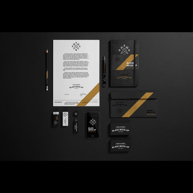 Free Business Stationery Mock Up Design Psd