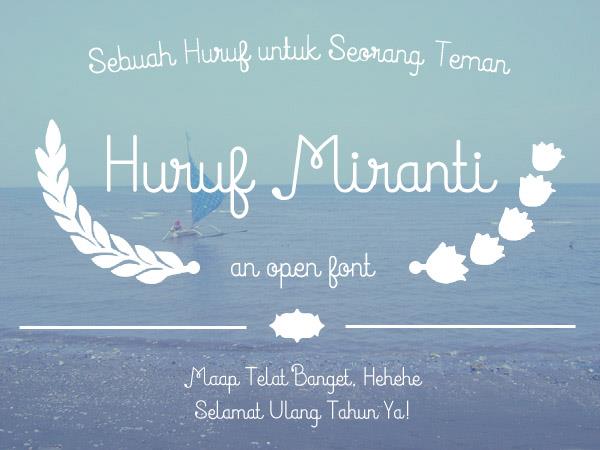 Free Huruf Miranti Font