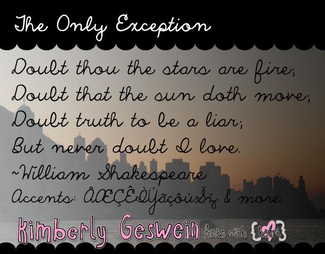 Free The Exception Font