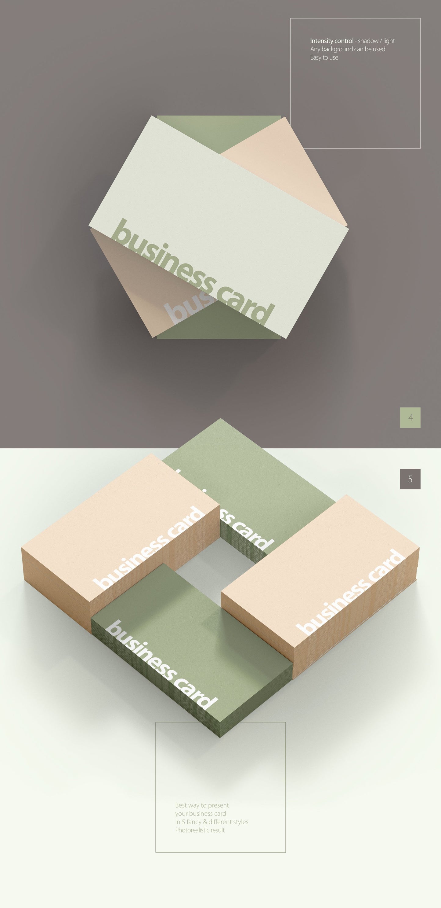 Free Business Card Photoshop PSD Mockup Bundle