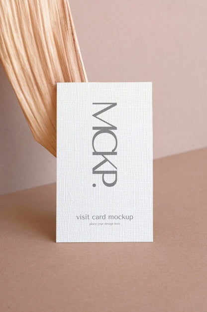 Free Camel And Nude Visits Card Mockup Psd