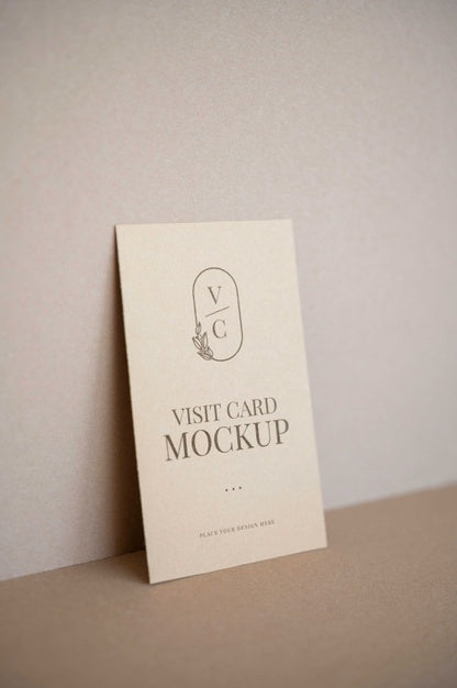 Free Camel And Nude Visits Card Mockup Psd