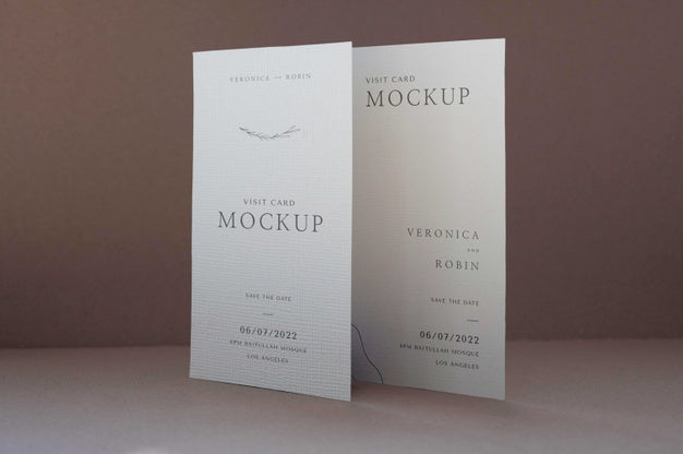 Free Camel And Nude Visits Card Mockup Psd