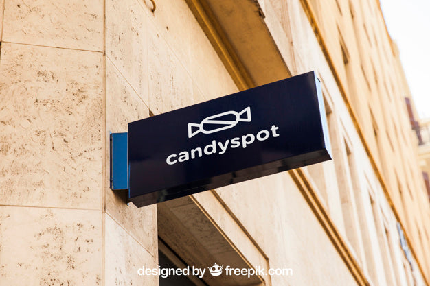 Free Black Wide Horizontal Business Logo Sign Mockup