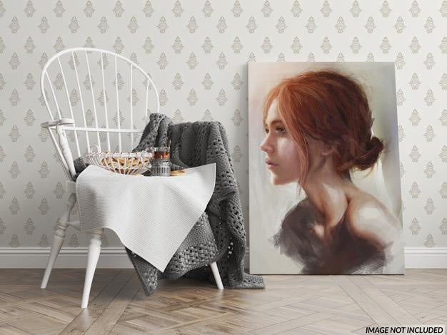 Free Canvas On Floor Psd