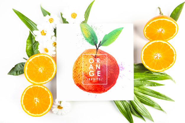 Free Card Mockup With Tropical Summer Concept Psd