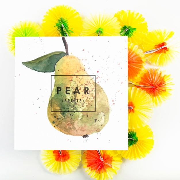 Free Card Mockup With Tropical Summer Concept Psd