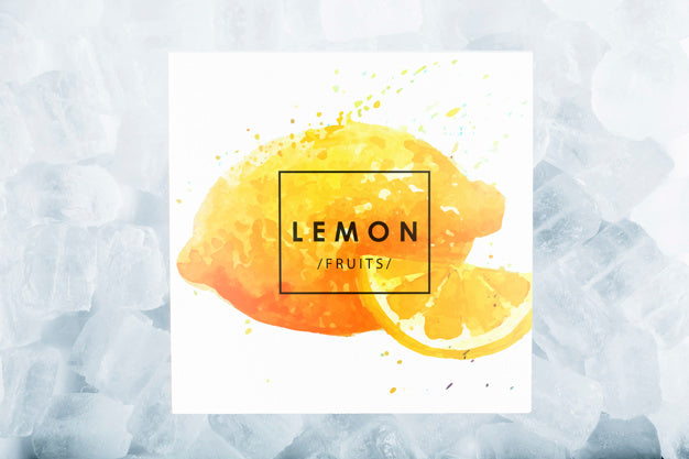 Free Card Mockup With Tropical Summer Concept With Ice Psd