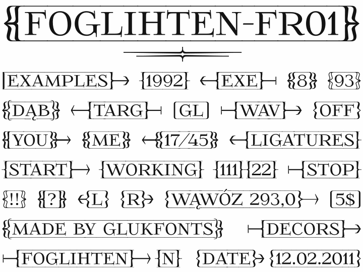 Free FoglihtenFr01 Font