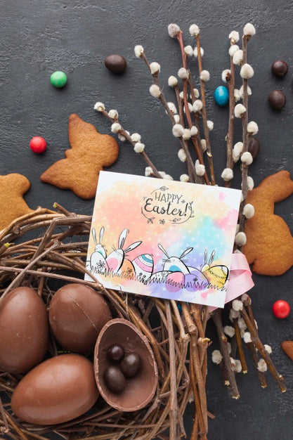 Free Chocolate Ester Eggs Psd