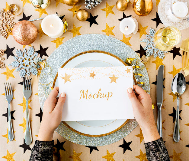 Free Christmas New Year Celebration Decorations Concept Psd