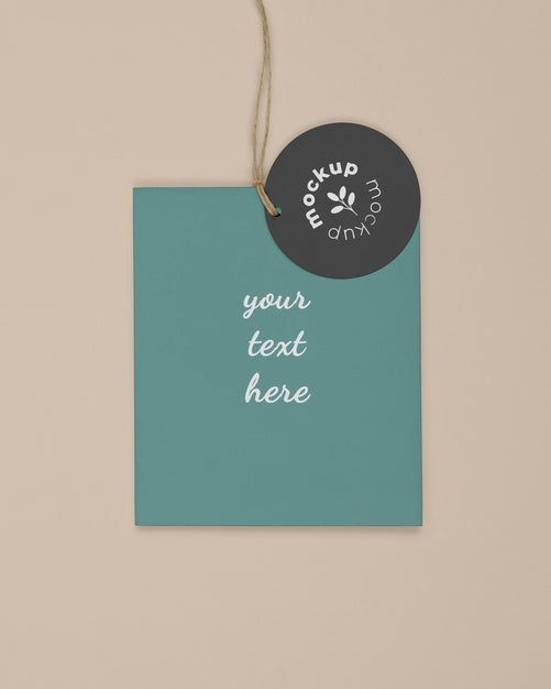 Free Circle Shaped Tag Price Mockup Psd