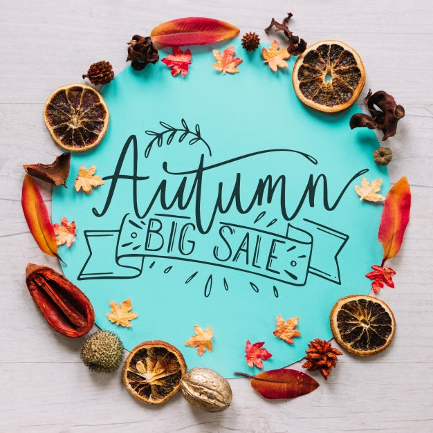Free Circular Autumn Mockup Psd