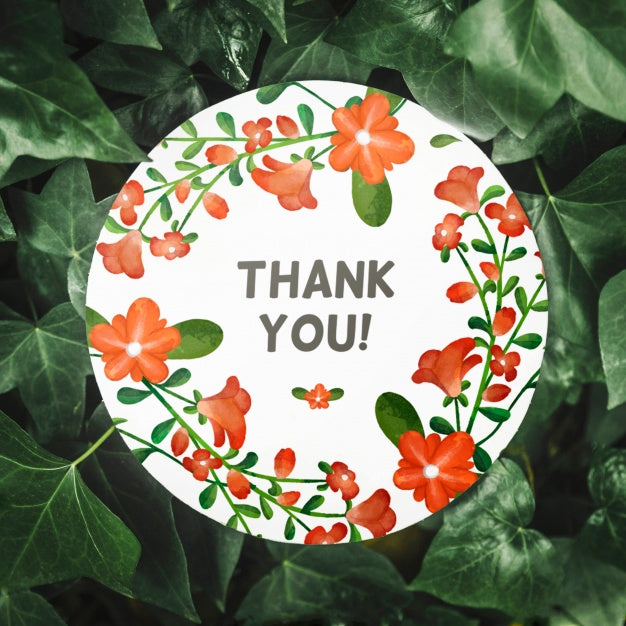 Free Circular Paper Mockup On Leaves Background Psd