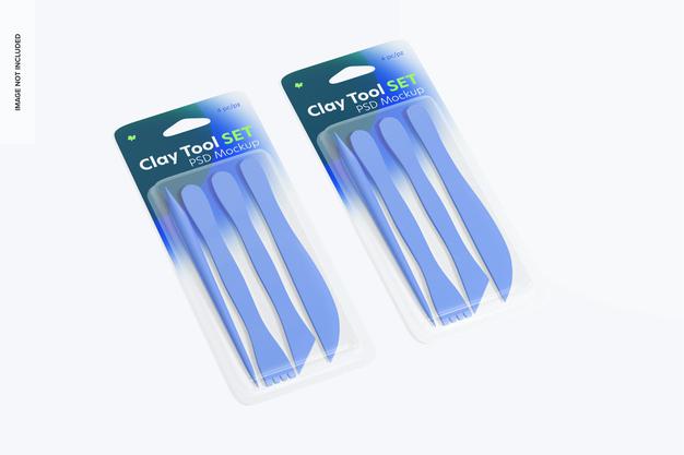 Free Clay Tool Mockup Set, Right View Psd
