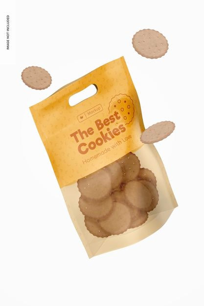 Free Clear Pouch Bag Mockup, Floating Psd