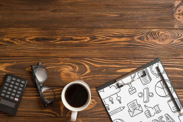 Free Clipboard Mockup With Office Elements Psd