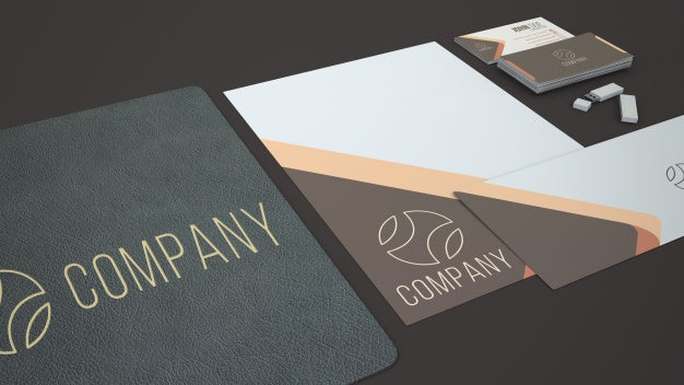 Free Close Up Of Stationery Showcase Psd